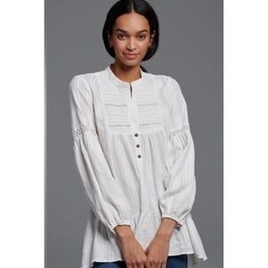 Anthropologie‎ Haley Embroidered Lace Tunic Size Medium